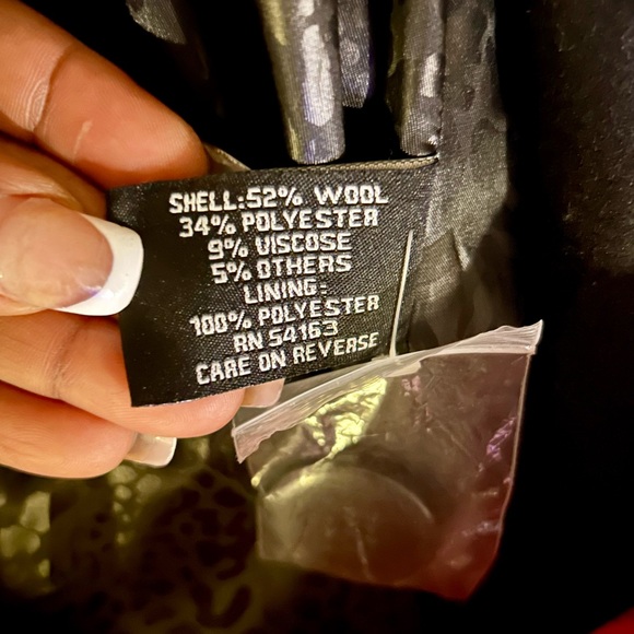 Wool Blend Double Breasted Pea Coat by Guess - Picture 4 of 6